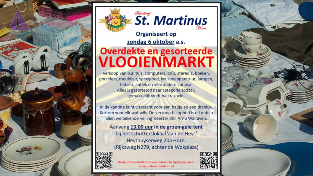 Jaarlijkse overdekte vlooienmarkt van schutterij Sint Martinus Horn